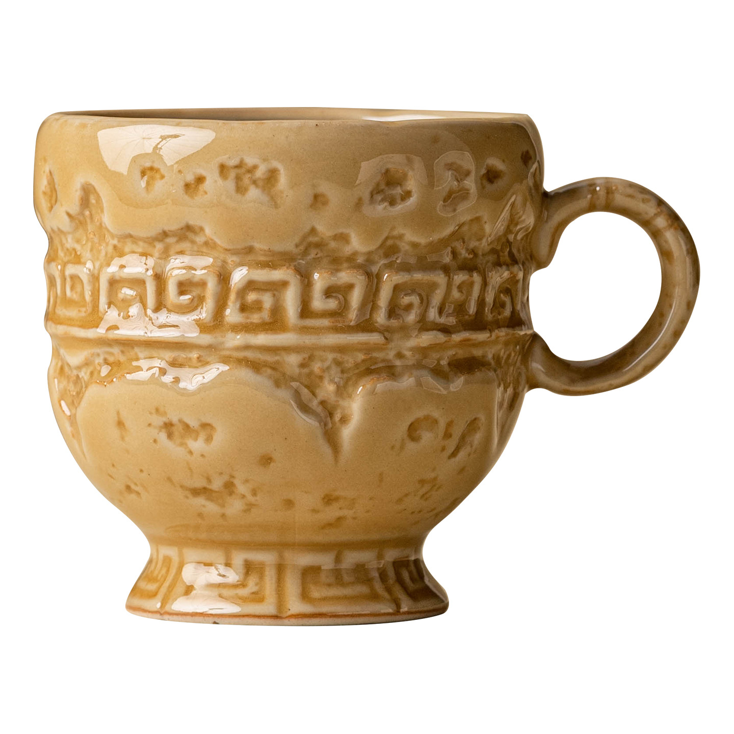 Nhà máy Yue Kiln Celadon Master Cup Bộ ấm trà gốm sứ cổ điển Kung Fu Cup Teacup Gold Rhyme Cao Chân Cốc Trà