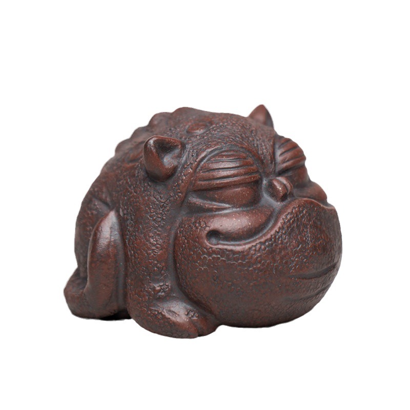 Nghi Hưng quặng thô Tử Sa Trà vật nuôi nuốt Vàng Thú trà vật nuôi thần thú con cóc vàng Pixiu đồ trang trí bộ trà cổ điển điêu khắc
