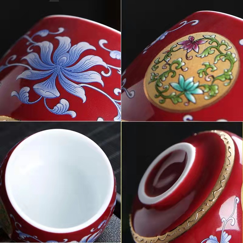 Cốc trà gốm sứ, cốc chủ nhân tráng men, cốc đơn phòng khách gia dụng, cốc trà thủ công, hộp quà tặng, Cốc pha trà