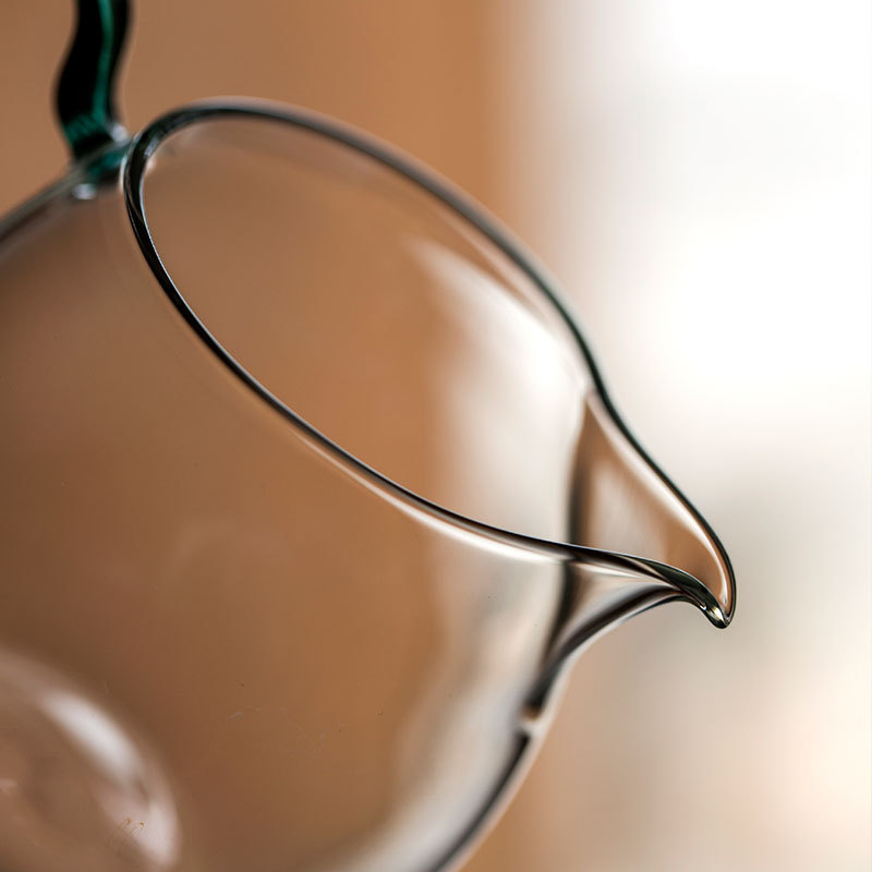 Dụng cụ pha trà thủy tinh chịu nhiệt dụng cụ pha trà biển dụng cụ pha trà Kung Fu có tay cầm dụng cụ pha trà gia dụng