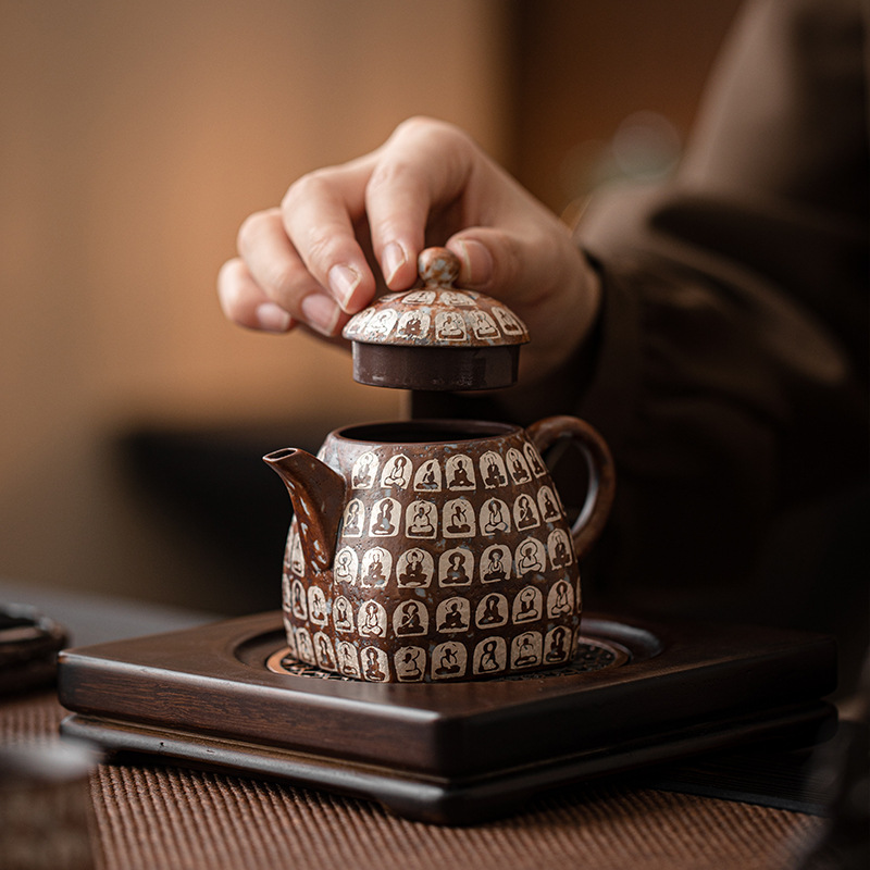 Ấm trà bộ trà kungfu gốm thô dung tích lớn