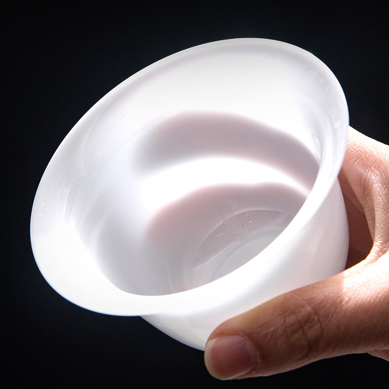 Bộ ấm chén trà Kung Fu sứ trắng Dehua cao cấp, bát phủ men ngọc bích Sancai, quà tặng văn phòng gia đình