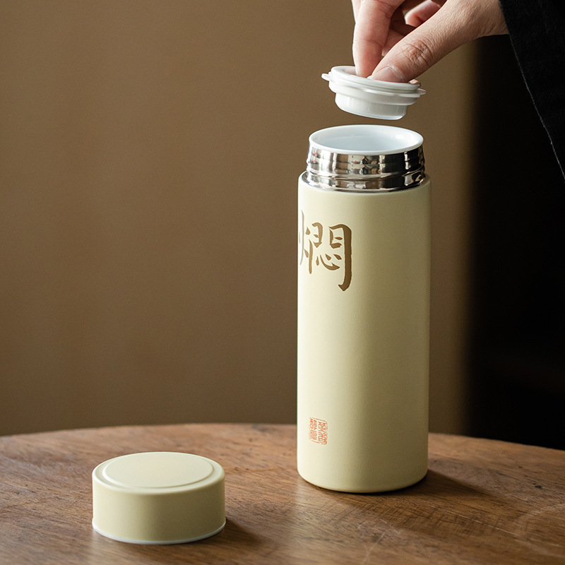 Cốc giữ nhiệt hoàn toàn bằng gốm sứ, tách trà, tách trà trắng cũ, cốc trà, cốc nước, cốc ngâm nam nữ