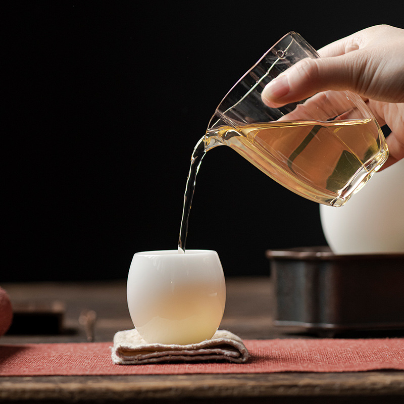 Cốc Trà Ngọc Bích mỡ cừu loại băng Cốc sứ trắng cốc chủ nhân cốc cá nhân cốc đơn Bộ trà Kung Fu Quà Tặng cốc hình quả trứng cốc trà