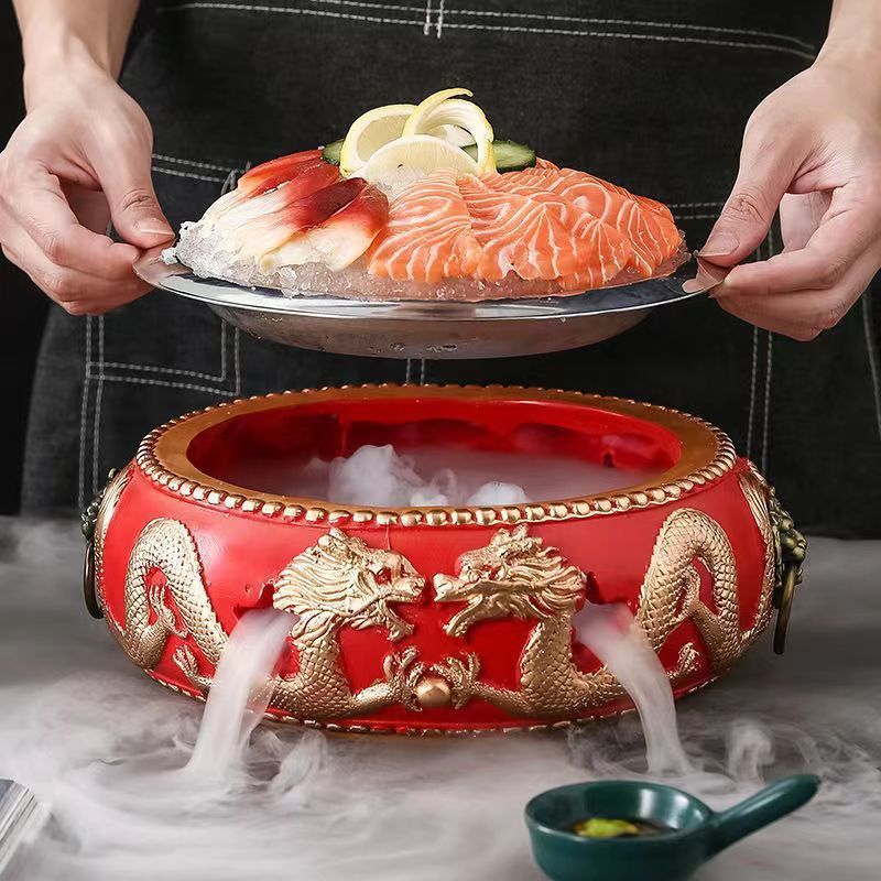 Nhà Hàng Longgu Farmhouse Món ăn quan niệm nghệ thuật Bộ đồ ăn sáng tạo Bếp cồn có thể đun nóng Bếp riêng Đĩa rau cao cấp