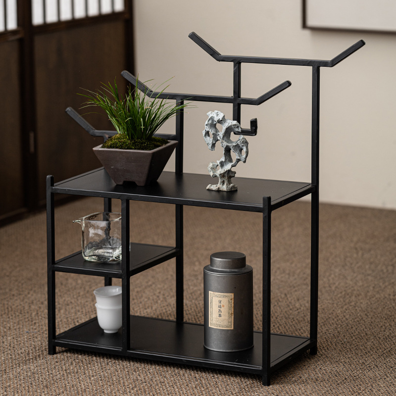 Kệ để bàn Bogu đồ trang trí bằng sắt nghệ thuật nhỏ, bộ trà, kệ trà, ấm trà cát tím Duobaoge, kệ trưng bày