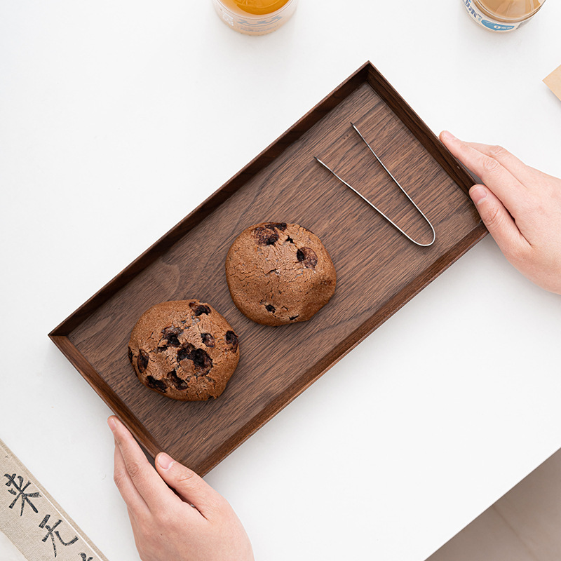 Khay Gỗ Óc Chó Bắc Mỹ Khay bánh mì sữa khay ăn sáng Bộ trà Kung Fu đơn giản khay trà khay khách sạn