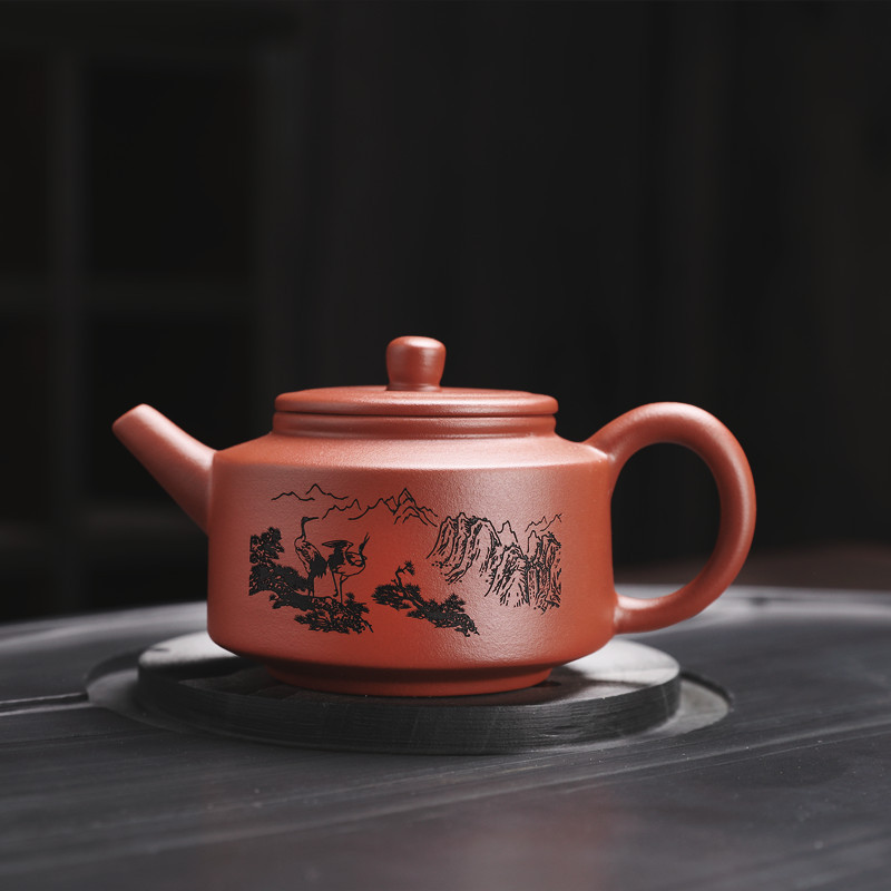 Ấm trà bằng đất sét Tím Ấm pha trà thủ công dụng cụ trà Kung Fu duy nhất có thể nuôi gia dụng ấm cầm tay Zhuni quặng thô Dezhong ấm cỡ lớn