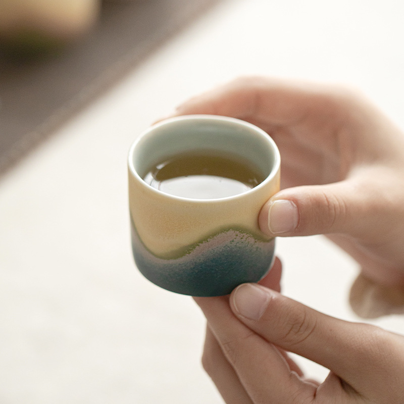 Bộ tách trà gốm sứ Yuanshan kiểu Trung Quốc sáng tạo Chupu