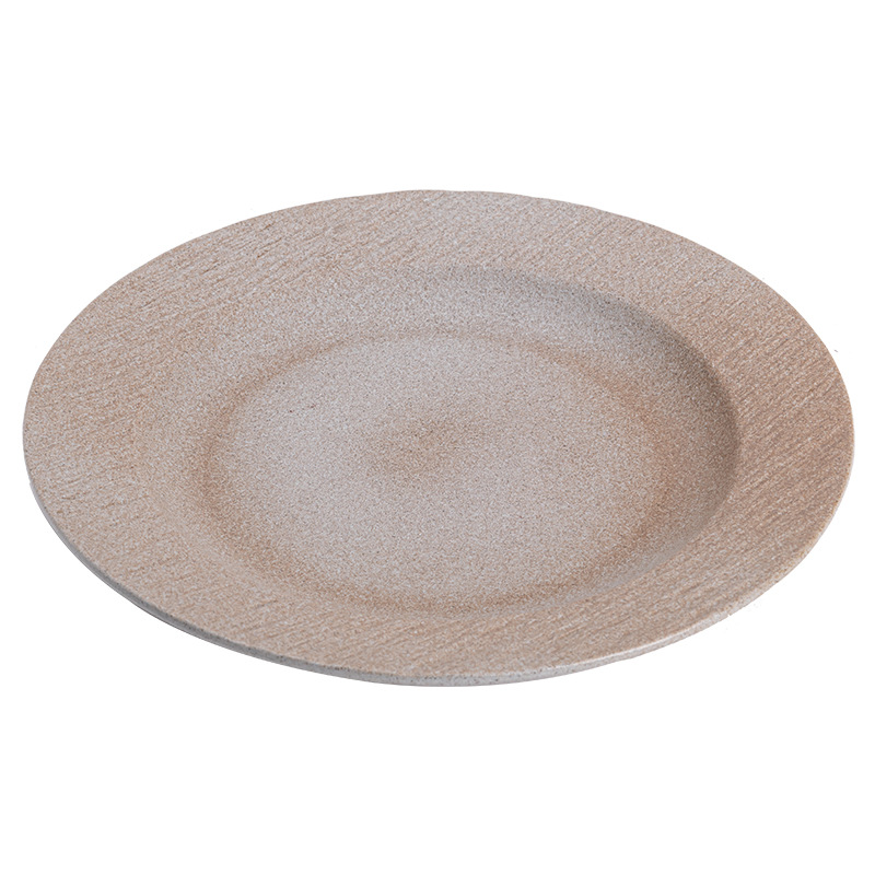 Đĩa ăn có vân đá mờ Bộ đồ ăn bằng gốm thô kiểu Nhật Đĩa nhà hàng gia dụng Đĩa bít tết món ăn phương Tây Đĩa tráng miệng mì ống