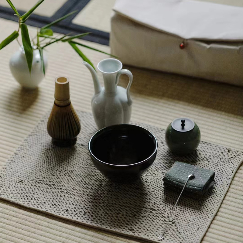 Bộ trà đặt hàng Thời Nhà Tống, bộ trà matcha, trà Jianzhan, bộ trà Baixi Meng Hualu, bộ trà chạm khắc cùng kiểu, Bộ trà Kung Fu