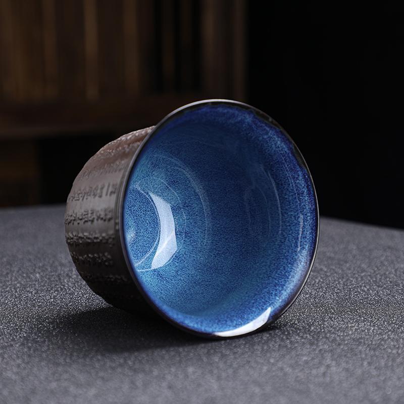 Cốc trà gốm sứ biến đổi lò cát tím cốc cá nhân sáng tạo cốc đơn cốc trà chủ nhân kinh tim cổ điển cùng kiểu dáng Trung Quốc Douyin