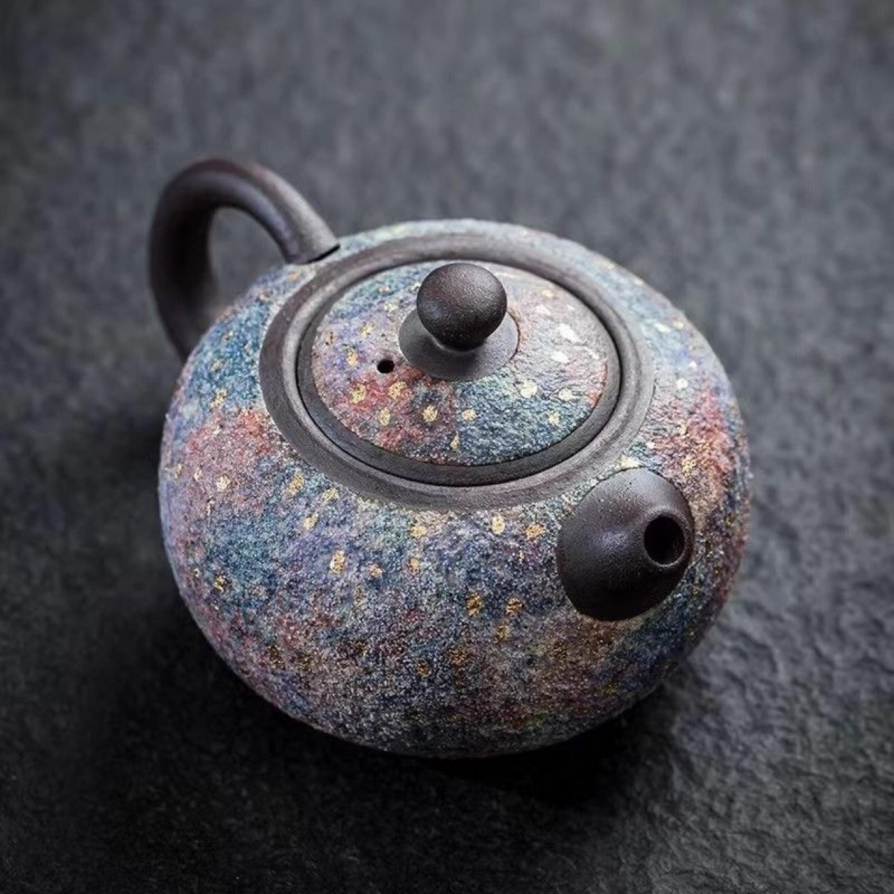 Master Lin Peifu làm bằng tay đầy màu sắc mỏ đá ấm Xi Shi làm quà tặng gia đình cao cấp Jianzhan ấm trà retro có thể được nâng lên