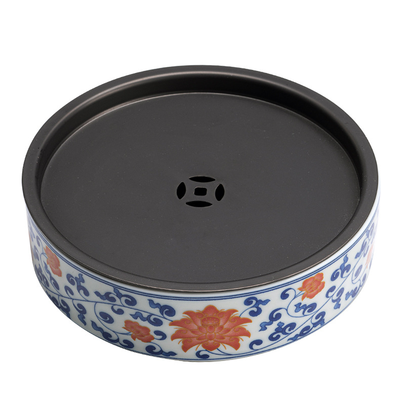 Khay Đựng Ấm tráng men cổ, khay đựng trà nhỏ, khay đựng trà bằng gốm sứ cổ điển, khay đựng nước gia dụng, khay trà kiểu Nhật, nước Xây