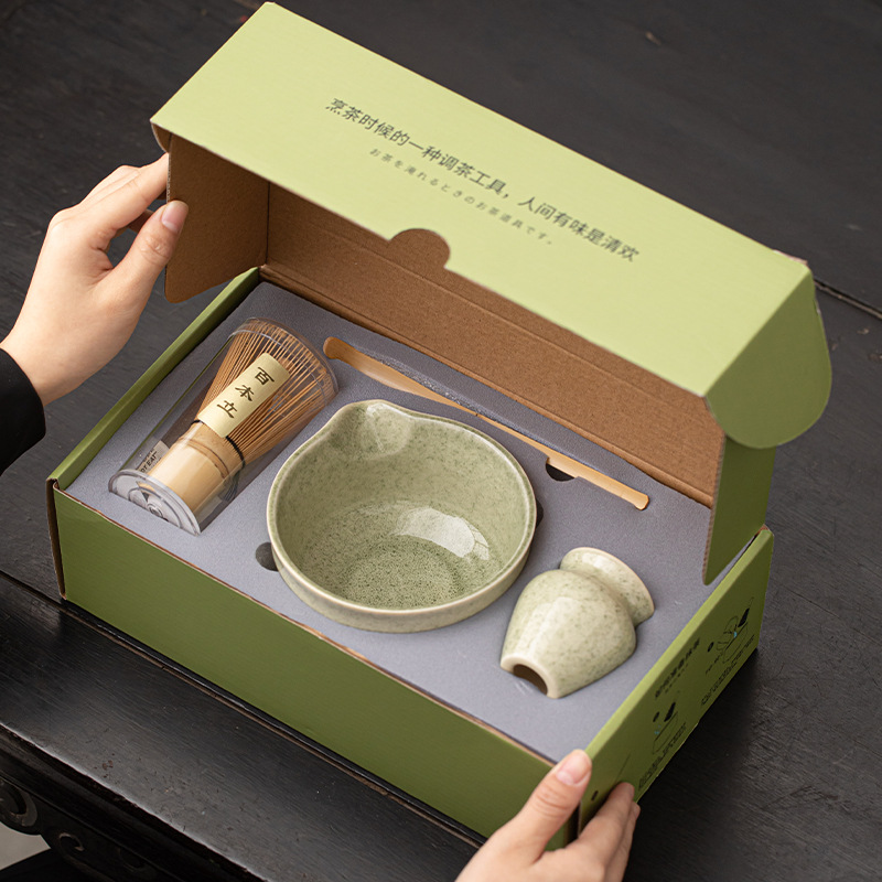 Dụng cụ đặt trà thời Tống cổ điển kiểu Nhật, bình đựng trà, bát matcha Baibenli, phụ kiện trà đạo gia dụng, dụng cụ trà sứ