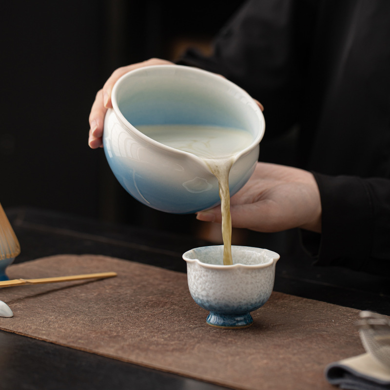 Trăng tròn Gradient Matcha Bát trà Bình trà đứng Phụ kiện trà gốm sứ Bàn chải trà Bình trà Dụng cụ đặt bọt khuấy giả Song đặt trà