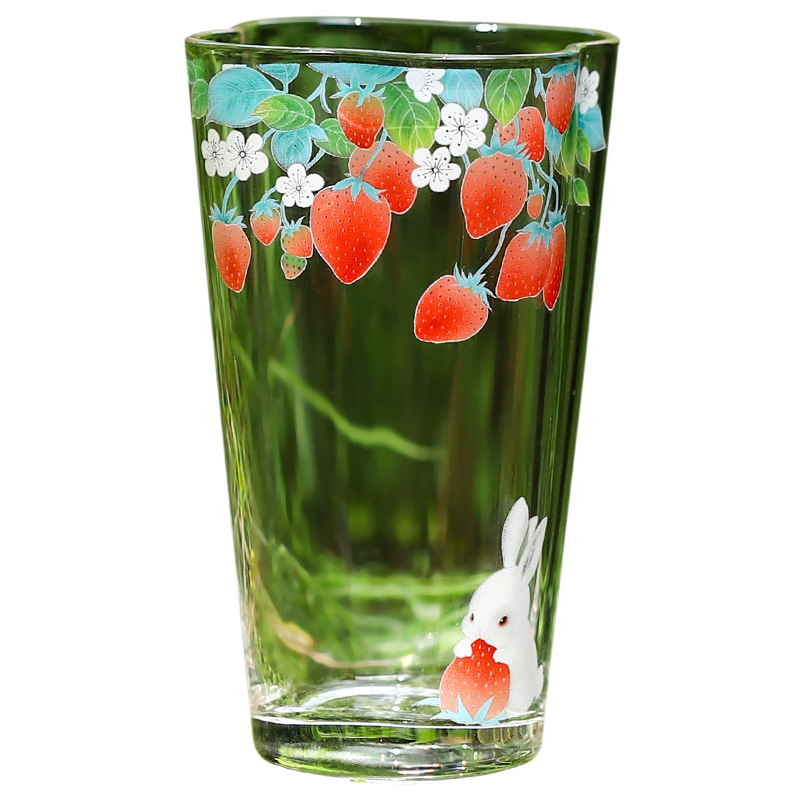 Cốc mây sáng tạo mẫu mới cốc trà xanh thủy tinh chịu nhiệt gia dụng cốc chủ nhân tăng độ dày Borosilicat dung tích lớn