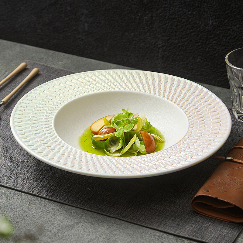 Đĩa bát bát canh bát đĩa bát đĩa gia dụng đĩa đồ ăn tây khách sạn sang trọng cao cấp đĩa tròn bát canh nhiều màu