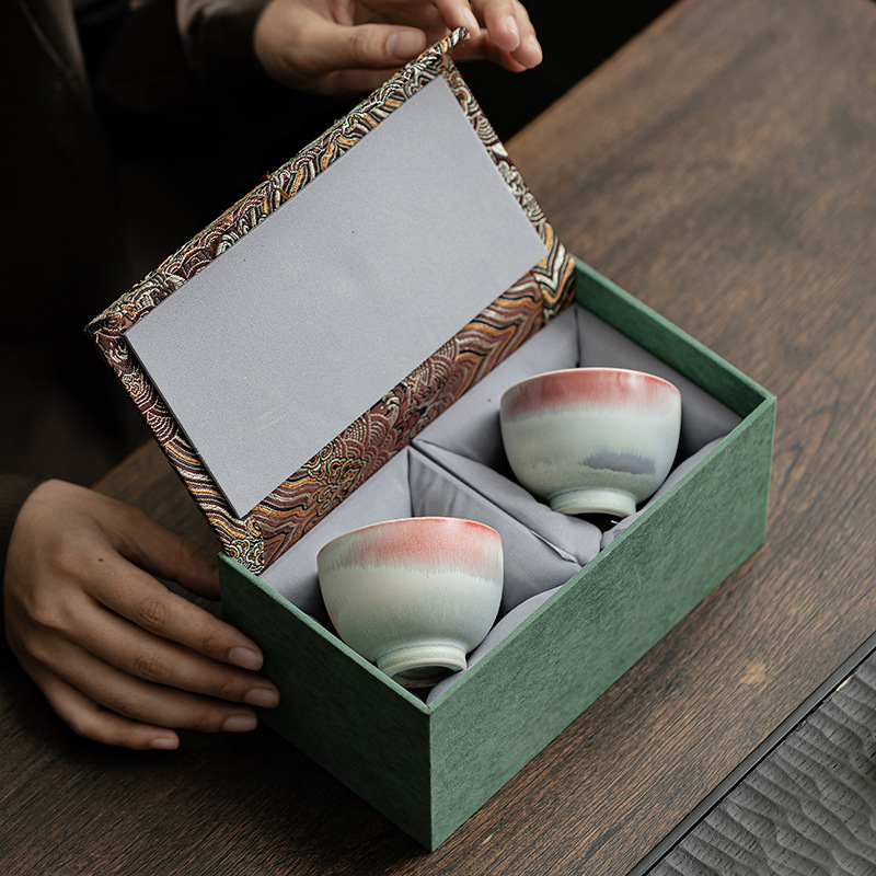Lò nung Aurora thay đổi Xi Lan Trầm hương Cốc chủ gốm sứ sáng tạo Cốc trà Bộ trà Kung Fu Cốc trà Hộp quà