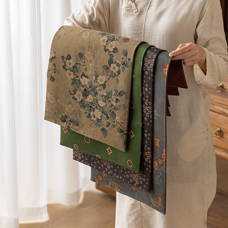 Khăn trải bàn trà cách nhiệt phong cách dân tộc gia dụng sợi mây thơm hai mặt cho bàn trà thủ công kiểu Trung Quốc mới đĩa bong bóng khô kiểu Trung Quốc cờ bàn cổ điển