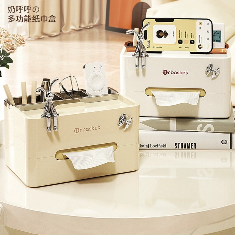 Hộp đựng khăn giấy gia dụng phòng khách bàn cà phê phòng ăn sáng tạo sang trọng đa chức năng phòng ngủ để bàn điều khiển từ xa hộp đựng giấy