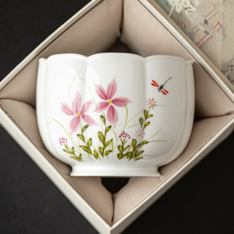 Gốm sứ Jianshui trà rửa bã trà thùng vẽ tay hoa cúc chuồn chuồn cánh sen chậu nước bàn trà phế liệu xô phụ kiện trà đạo Kung Fu