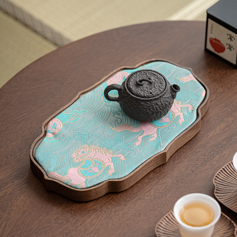 Bình cánh sen bằng gỗ đặc chọn lọc, bàn pha khô bằng gỗ óc chó, khay trà kiểu Nhật, khay trà, khay trà cổ điển