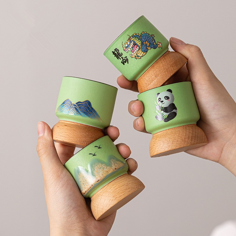 Gốm sứ Wanli Shanhe Tea Cup Quà tặng Tết Trung thu cho giáo viên văn hóa và sáng tạo
