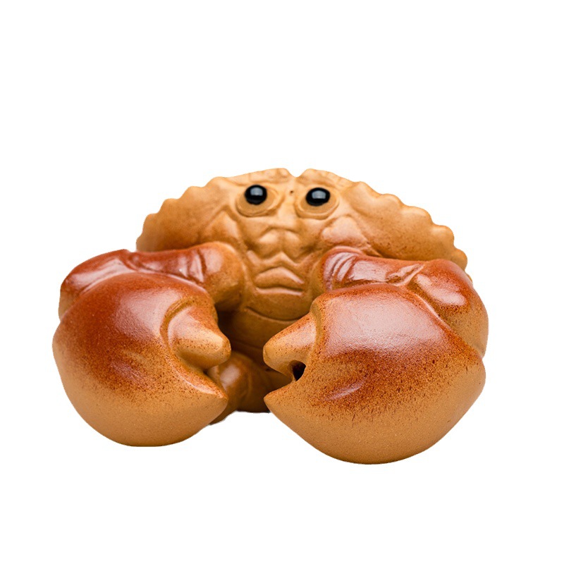 Đồ trang trí cua vật nuôi trà cát tím Yixing Phụ Kiện Bộ trà cua lông Bafang Laicai