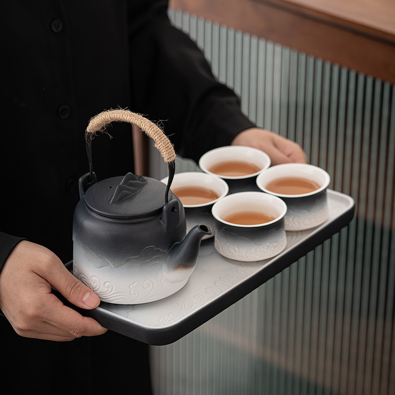 Bộ bọt khô Shanhai Guan Bộ dụng cụ trà Kung Fu đơn giản Bộ trà quà tặng doanh nghiệp Bộ trà nhỏ