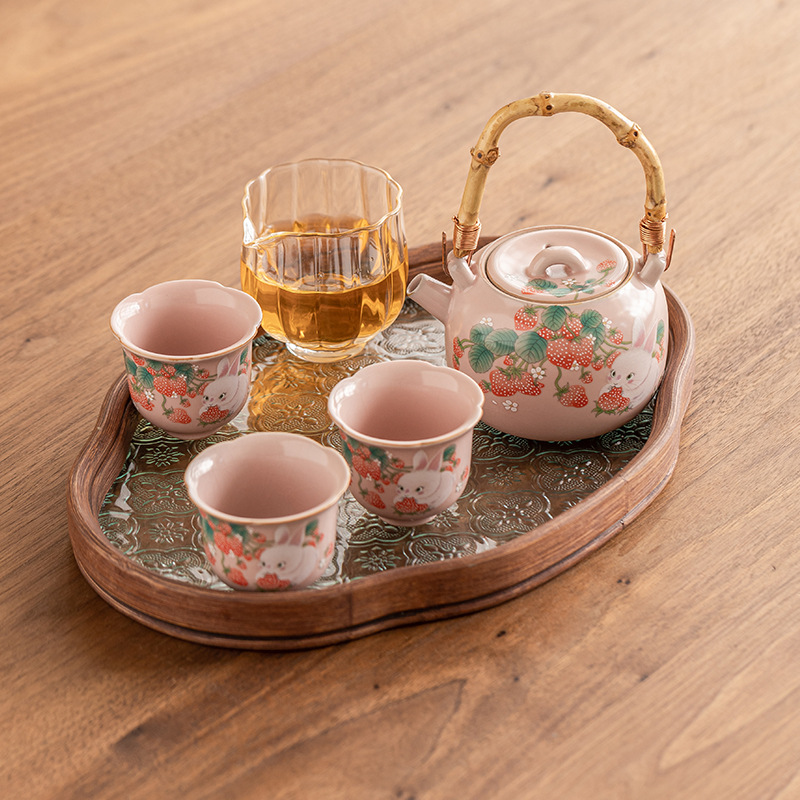 Bộ dụng cụ trà du lịch pha trà ngoài trời, bộ gốm sứ di động gia dụng, bình ba cốc