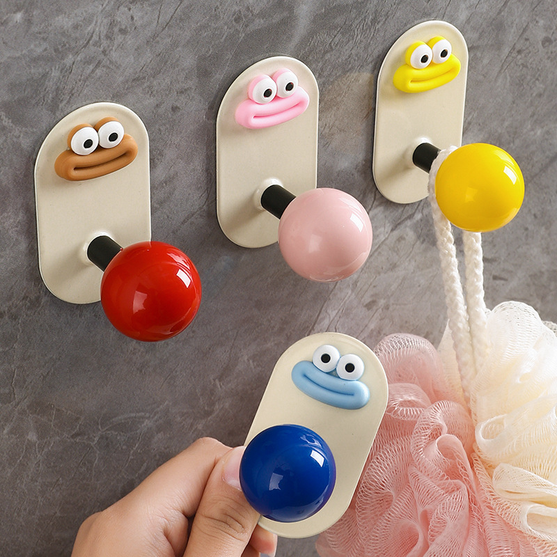 Móc treo phòng tắm không đục lỗ, móc treo quần áo không dấu sau cửa chống dính chịu lực mạnh, móc dán khăn trên tường phòng tắm