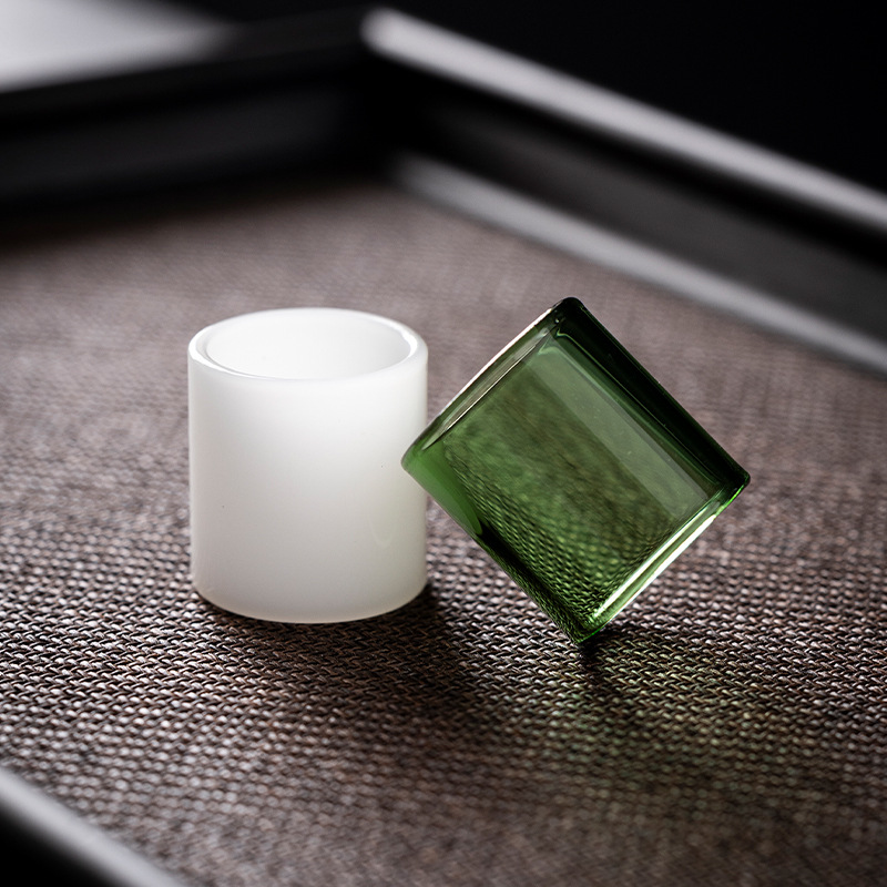 Nắp kính, nắp ấm trà tử sa, phụ kiện bộ trà kiểu Nhật, đồ trang trí thủy tinh pha lê thiền, phụ kiện trà đạo