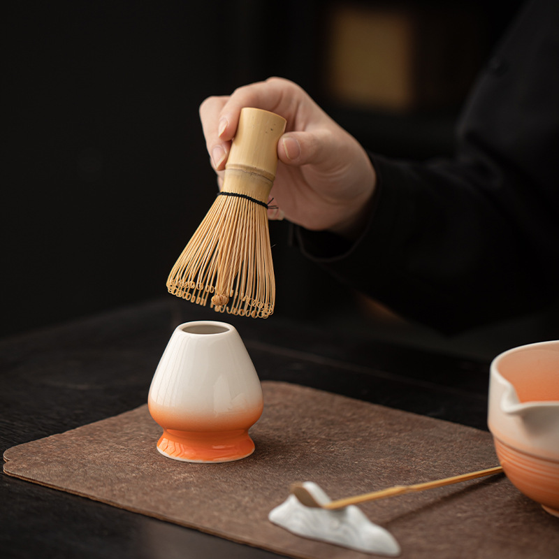 Ốc xà cừ Gradient Gốm sứ Matcha Bộ tám món Trà Bát Matcha đứng Muỗng trà Bộ lọc màn hình bột Trà Baixi