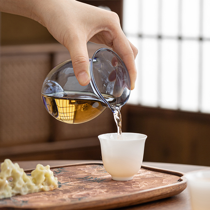 Những giọt nước đầy màu sắc, công bằng, chịu nhiệt dày, thủy tinh borosilicat cao, tách trà, tách trà trong suốt