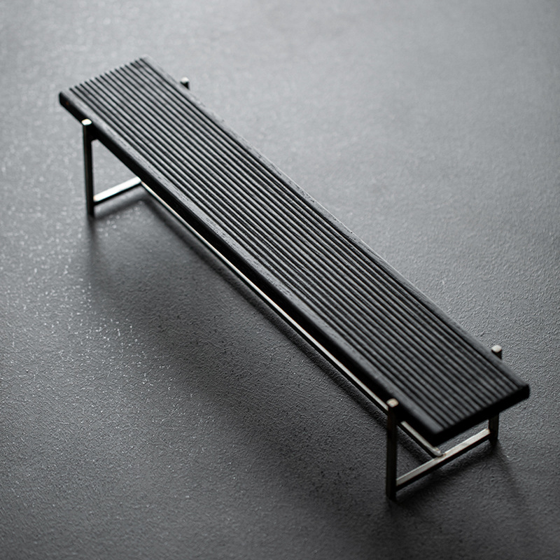 Bộ ấm trà đơn giản bằng thép không gỉ phong cách Nhật Bản Daantang Giá trưng bày Giá để đồ đựng bàn cà phê nhỏ Giá khay gỗ rắn