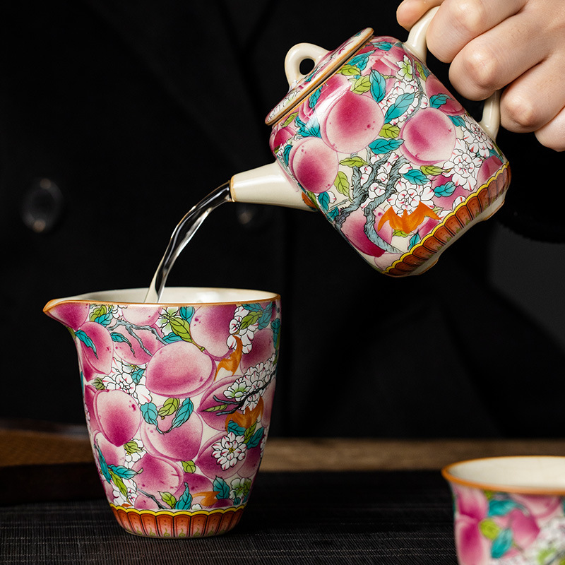 Ấm trà hình vuông Ruyao Wantao Ấm trà pha trà gia dụng cao cấp tinh tế 2024 mới ấm trà đơn bán buôn