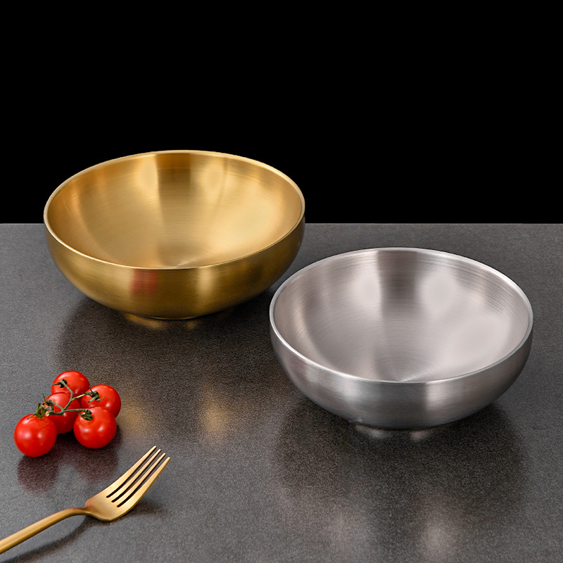 Tô Inox 304 2 Lớp Cách Nhiệt PBCP16 Bát Đựng Mì Lạnh Hàn Quốc, Ramen, Salad Cao Cấp