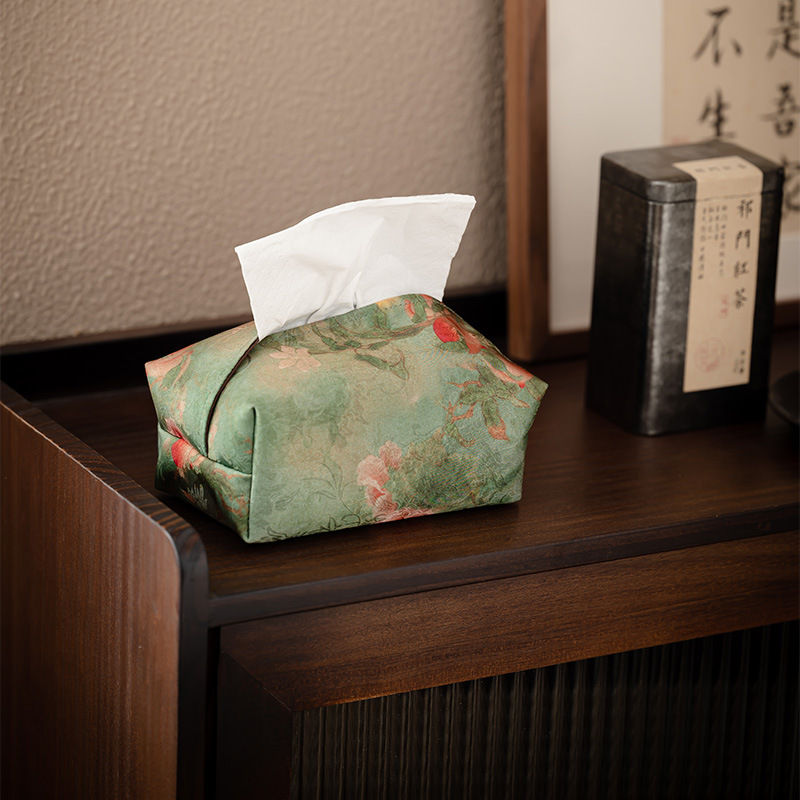 Hộp giấy rút vải nghệ thuật Trung Quốc thời thượng túi gấm gấm phòng trà thổ cẩm túi khăn giấy đựng đồ gia dụng nhà hàng cao cấp