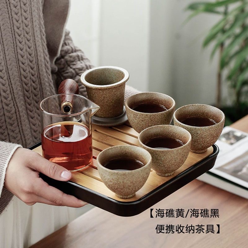 Bộ ấm trà du lịch xách tay ngoài trời kiểu Nhật Bộ nhỏ bất động sản kinh doanh quà lưu niệm kỷ niệm logo