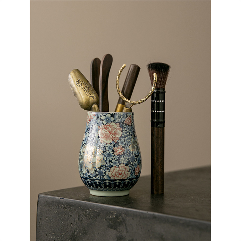 Gốm sứ Ru Lò Vạn Hoa Trà đạo Sáu Quý Ông Kung Fu Bộ trà Phụ kiện Dụng cụ pha trà Dụng cụ pha trà Dao trà Kẹp trà Bàn chải muỗng