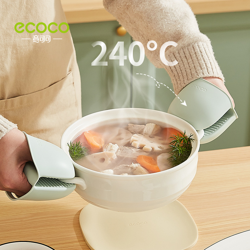 Găng tay chống bỏng silicone nhà bếp cách nhiệt chống trượt dày chịu nhiệt lò vi sóng lò nướng lò nướng dụng cụ đặc biệt