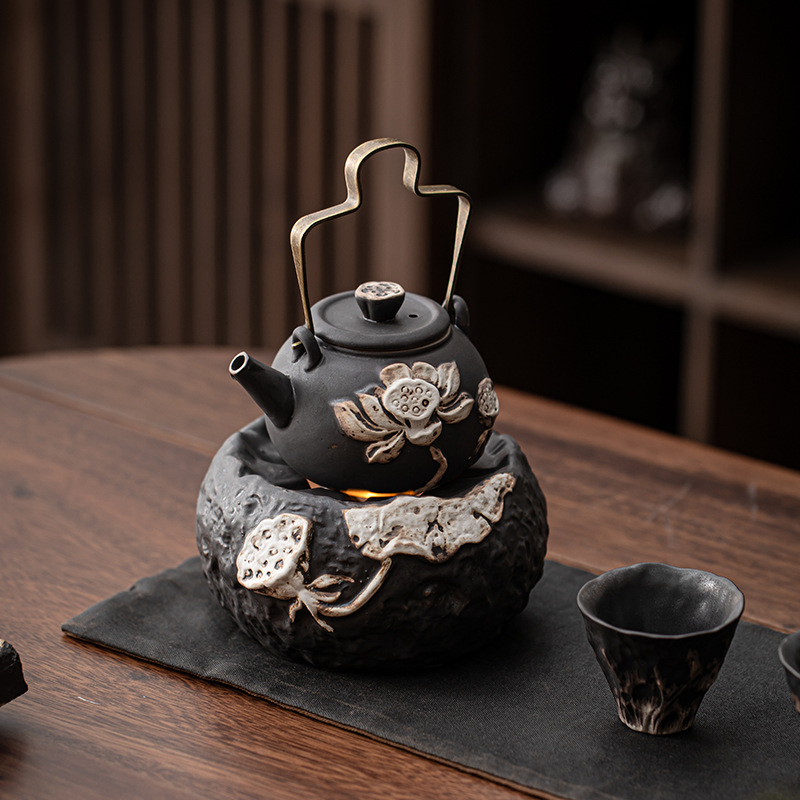 Wama gió sen hương ấm bếp trà nến đế sưởi ấm bếp pha trà Ấm thủ công Bộ trà ấm Bộ trà ấm