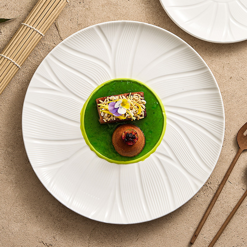 Đĩa mì ống Đĩa món ăn gia dụng Đĩa bày cảm giác cao cấp Bộ đồ ăn khách sạn Đĩa đồ ăn phương Tây Đĩa món ăn nhà hàng Đĩa gốm