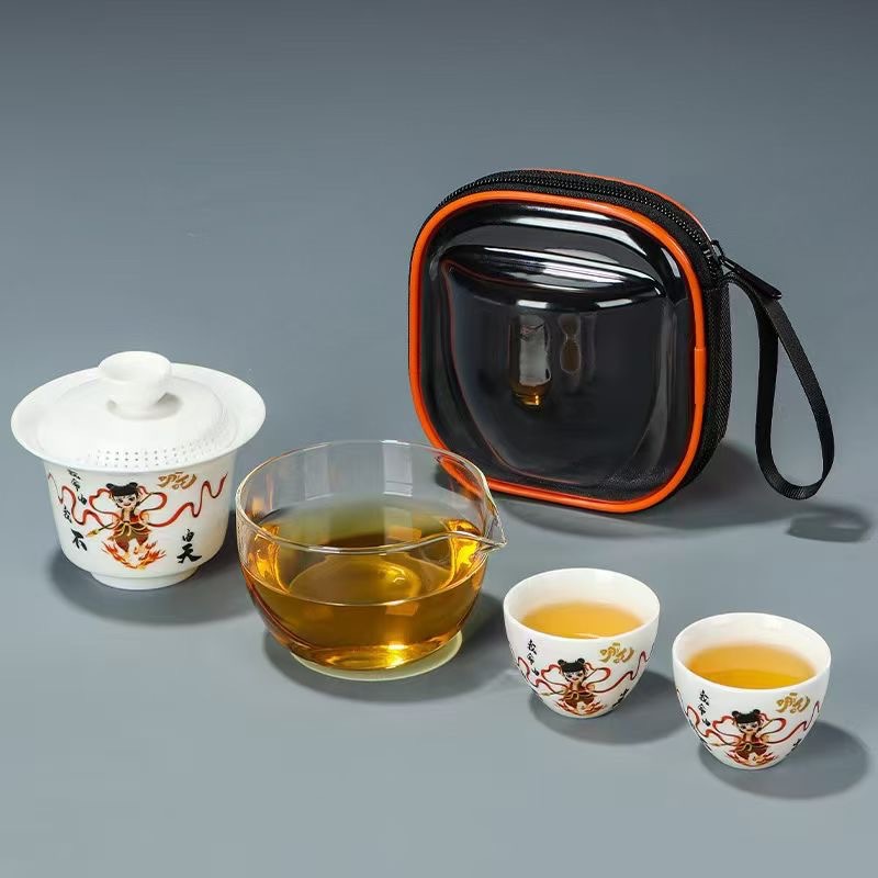 Bộ du lịch di động sáng tạo Nata 2 Kung Fu Cup Cốc trà cá nhân Giá đỡ ô tô ngoài trời