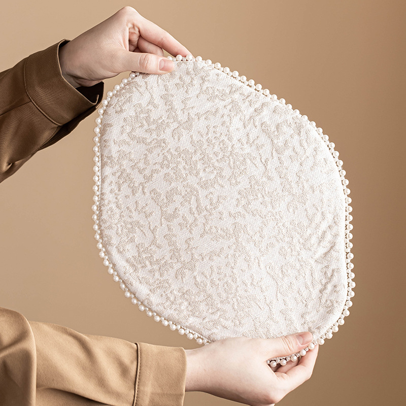 Thảm trải trà bàn pha khô ngọc trai gấm jacquard thảm trải trà mới phong cách Trung Quốc đệm ấm trà biểu ngữ bàn đệm trà phụ kiện trà đạo