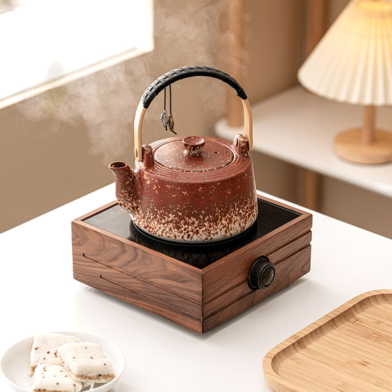 [Giảm giá thông quan đặc biệt] Ấm trà gốm sứ gia dụng chất lượng cao, ấm đun nước, bếp nấu trà cổ điển, phụ kiện bộ trà