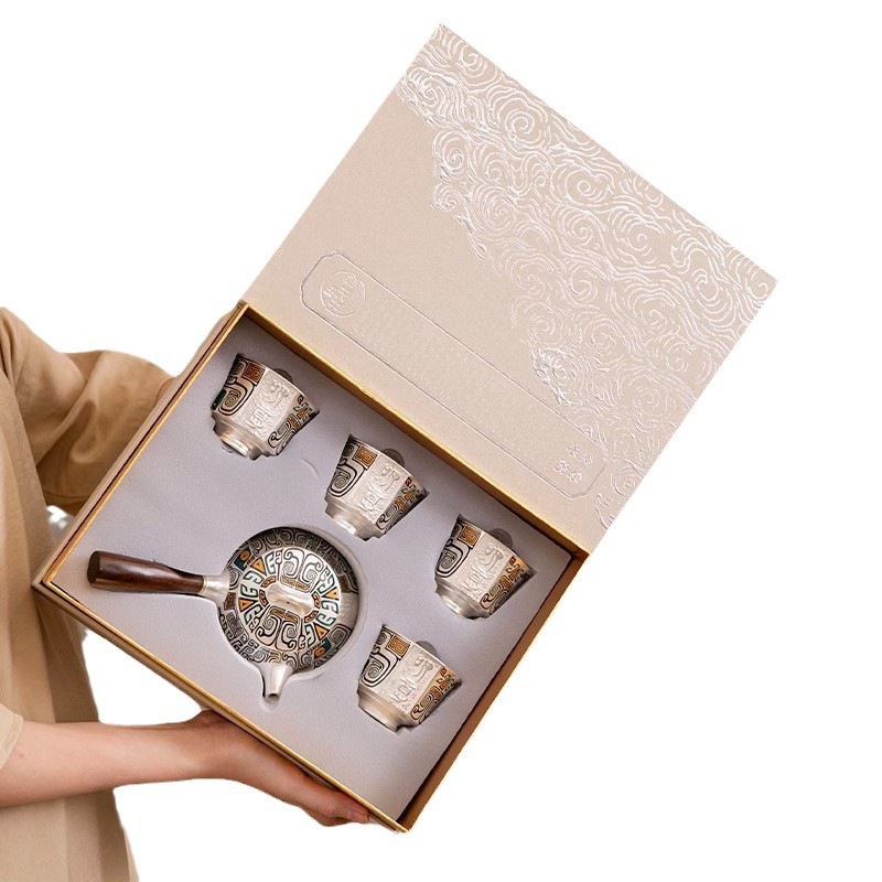 Bộ ấm chén trà Kung Fu Phổ Nhĩ Dương thủ công nguyên chất, gồm chén, nắp chén, bát, ấm trà, quà tặng phong cách Trung Hoa.