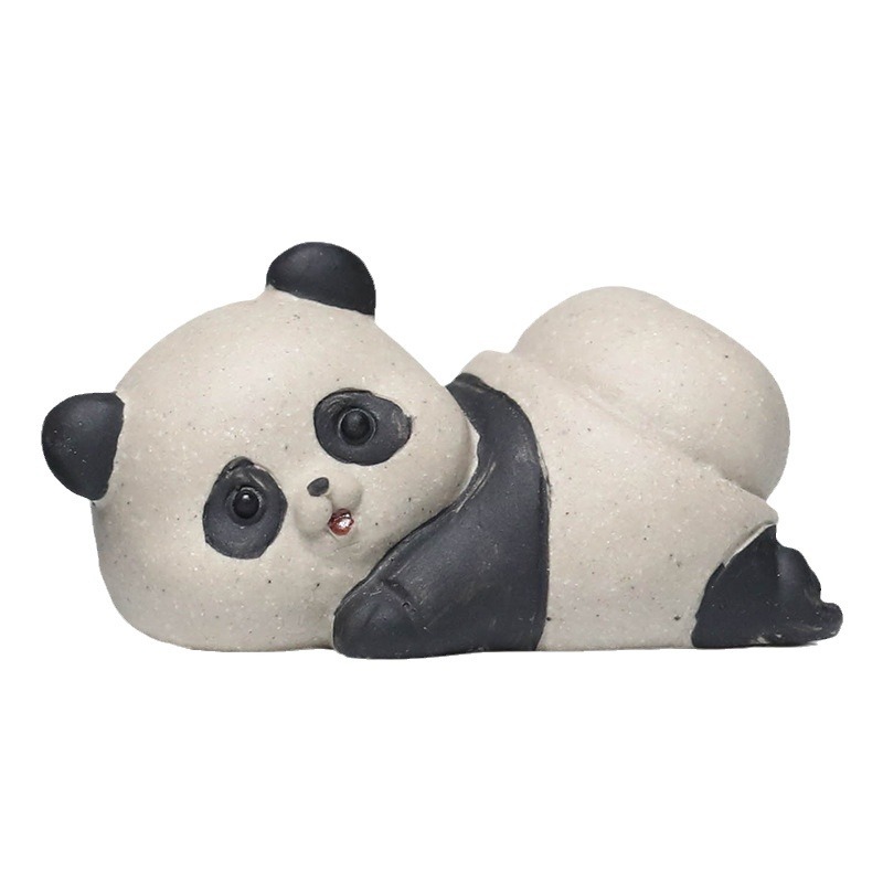 Đồ trang trí thú cưng trà gấu trúc tử sa trang trí bàn trà đáng yêu Phụ Kiện Bộ trà sáng tạo đồ trang trí bàn làm việc