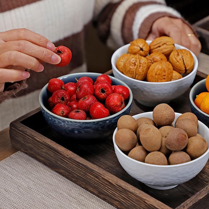 Đĩa đựng trái cây, bát gốm gia dụng phòng khách, đĩa phục vụ đồ ăn nhẹ, trái cây sấy khô, kẹo, đĩa ăn nhẹ, bát ăn nhẹ tinh tế